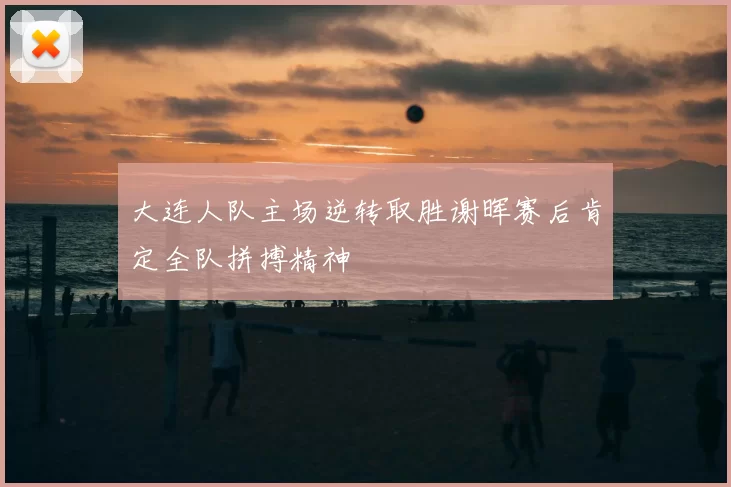 大连人队主场逆转取胜谢晖赛后肯定全队拼搏精神